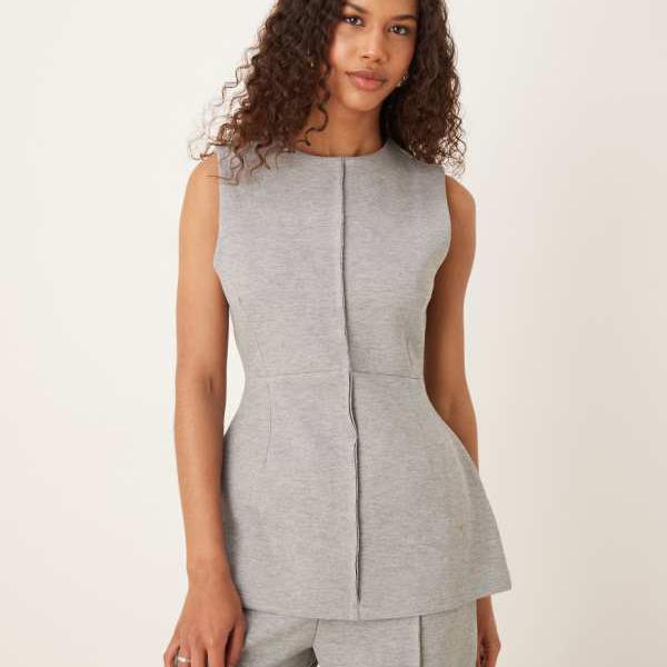 エイソス ASOS asos ASOS DESIGN フィット ピンタック コルセット コーデ トップ、スキューバ スタイル..