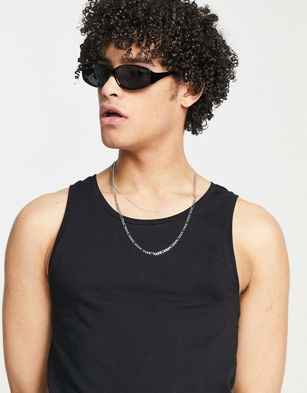 エイソス ASOS asos ASOS DESIGNマッスルクロップベスト（ブラック） ベスト メンズ 男性 インポートブランド 小さいサイズから大きいサイズまで