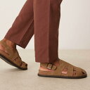 エイソス ASOS asos ASOS DESIGN ベージュスエードのクローズドフィッシャーマンサンダル 靴 メンズ 男性 インポートブランド 小さいサイズから大きいサイズまで