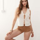 ミスセルフリッジ Miss Selfridge ミスセルフリッジ フェスティバル ラッフル タイフロント ウエストコート トップス レディース 女性 インポート...