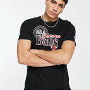 ニューエラ New Era NEW ERA ニューエラのスローバックプリントTシャツ(ブラック) トップス メンズ 男性 インポートブランド 小さいサイズから大きいサイズまで