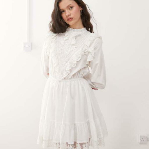 ミスセルフリッジ Miss Selfridge ミスセルフリッジのレーストリムヘリテージ織りミニドレス(ホワイト) ワンピース レディース 女性 インポートブランド 小さいサイズから大きいサイズまで ミスセルフリッジ Miss Selfridge ミスセルフリッジのレーストリムヘリテージ織りミニドレス(ホワイト) ワンピース レディース 女性 インポートブランド 小さいサイズから大きいサイズまで