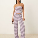 エイソス ASOS asos ASOS DESIGN ストライプ コーデュロイ トラウザー(ライラック) ボトム パンツ レディース 女性 インポートブランド 小さいサイズから大きいサイズまで