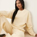 エイソス ASOS asos ASOS DESIGNの究極のオーバーサイズブラッシュバックスウェットシャツ(バターミルク) トップス レディース 女性 インポートブランド 小さいサイズから大きいサイズまで