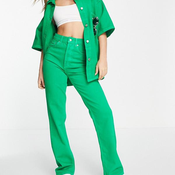 トップショップ Topshop TOPSHOP Topshop Kort co-ord ジーンズ、ブライトグリーン パンツ ボトム レディース 女性 インポートブランド 小さいサイズから大きいサイズまでのサムネイル