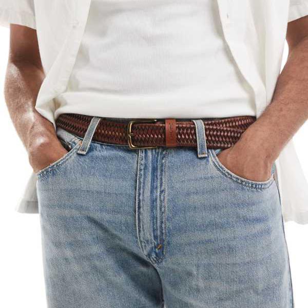 リーバイス Levi's リーバイスのレザーストレッチブレードベルト（ブラウン） ベルト メンズ 男性 イン..