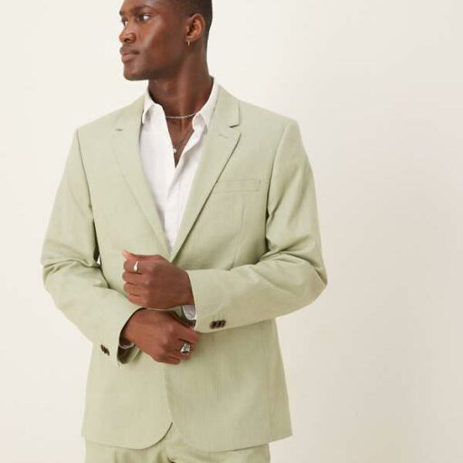 エイソス ASOS asos ASOS DESIGN リネン風スリムスーツジャケット(グリーン) アウター メンズ 男性 インポートブランド 小さいサイズから大きいサイズまで エイソス ASOS asos ASOS DESIGN リネン風スリムスーツジャケット(グリーン) アウター メンズ 男性 インポートブランド 小さいサイズから大きいサイズまで