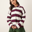 エイソス ASOS asos ASOS DESIGN ストライプ柄長袖ポロシャツ&ショートパジャマセット トップス レディース 女性 インポートブランド 小さいサイズから大きいサイズまで