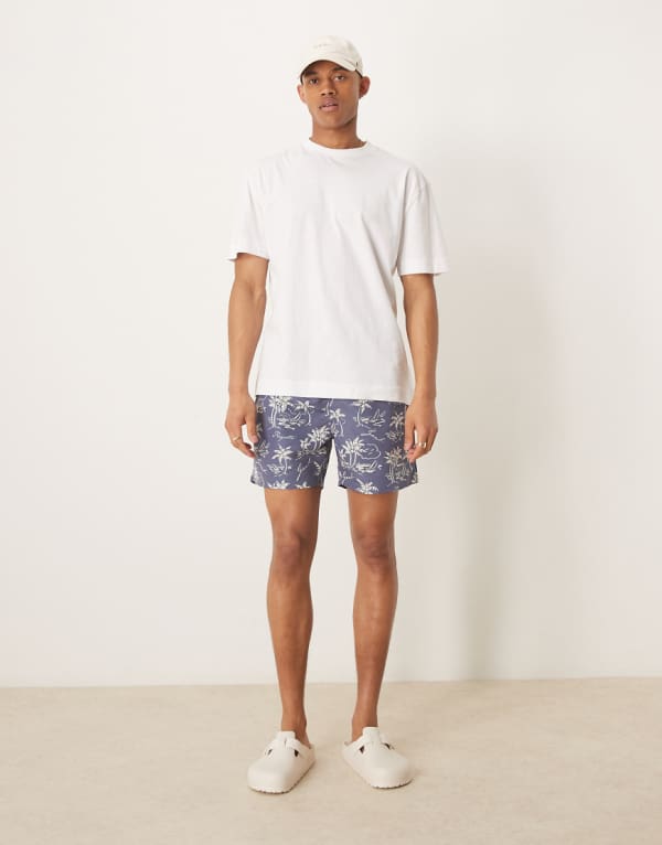 ガント Gant GANT アイランドプリントロゴ スイムショーツ（ブルー） 水着 メンズ 男性 インポートブランド 小さいサイズから大きいサイズまで