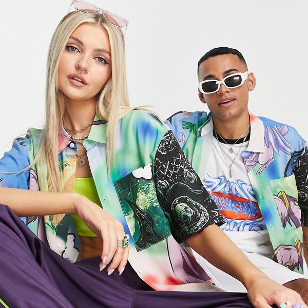 コリュージョン COLLUSION collusion COLLUSIONユニセックス写真プリントシャツマルチ トップス レディース 女性 インポートブランド 小さいサイズから大きいサイズまでのサムネイル