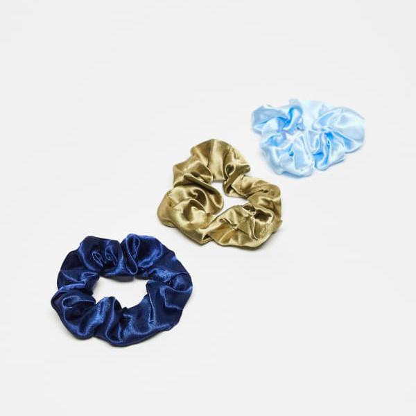 デザインビーdesignb DesignB DesignB London サテンヘアシュシュ ブルー&グリーン 3個パック アクセサリー レディース 女性 イン...