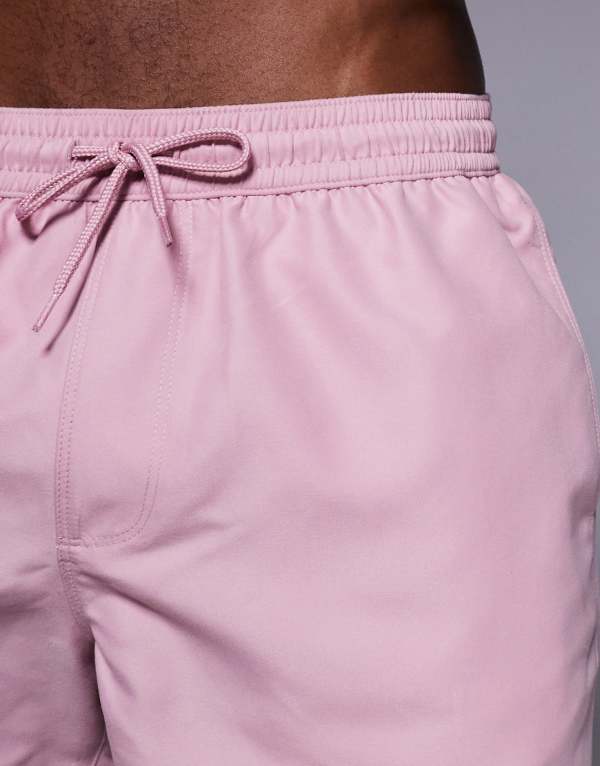 エイソス ASOS asos ASOS DESIGN ショート丈スイムショーツ（ピンク） 水着 メンズ 男性 インポートブランド 小さいサイズから大きいサイズまで