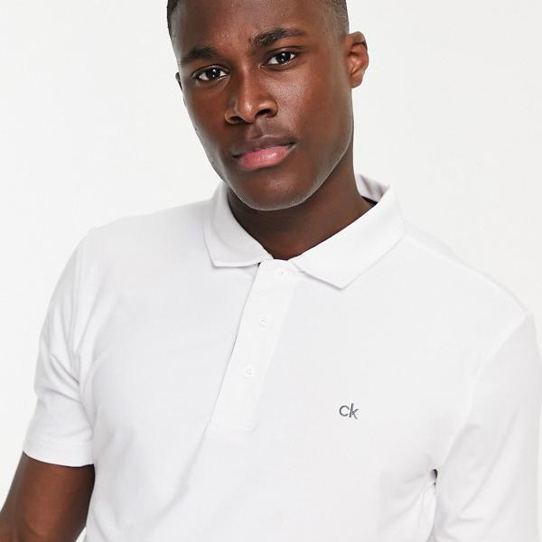 カルバンクライン Calvin Klein カルバンクラインゴルフニューポートポロシャツ（白） トップス メンズ 男性 インポートブランド 小さいサイズから大きいサイズまで