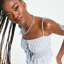 エイソス ASOS asos ASOS DESIGNティアードストラップサントップ、ブルーディッシーフローラルプリント トップス レディース 女性 インポートブランド 小さいサイズから大きいサイズまで