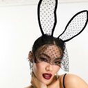 Ann Summers ハロウィン ドッティ メッシュとレースのバニー ヘッドバンド、ブラック - ブラック アクセサリー レディース 女性 インポートブランド