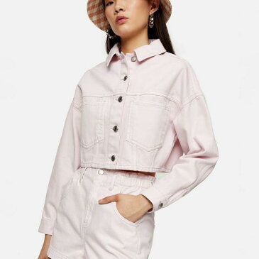 トップショップ Topshop TOPSHOP トップショップのハイウエストペーパーバッグデニムショートパンツ(ピンク) パンツ ボトム レディース 女性 インポートブランド 小さいサイズから大きいサイズまで