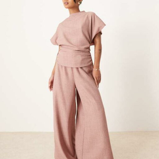エイソス ASOS asos ASOS DESIGN プチリネン風オープンバック&ルーシュディテールジャンプスーツ(ブラッシュ) オールインワン レディース 女性 インポートブランド 小さいサイズから大きいサイズまで エイソス ASOS asos ASOS DESIGN プチリネン風オープンバック&ルーシュディテールジャンプスーツ(ブラッシュ) オールインワン レディース 女性 インポートブランド 小さいサイズから大きいサイズまで