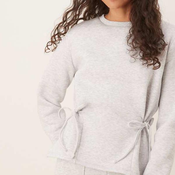 エイソス ASOS asos ASOS DESIGN シンチドタイサイドセーター（グレーマール） トップス レディース 女..