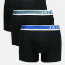 ジャックアンドジョーンズ Jack & Jones Jack & Jones コントラストロゴ入りマルチカラートランクス3パック 下着 メンズ 男性 インポートブランド 小さいサイズから大きいサイズまで