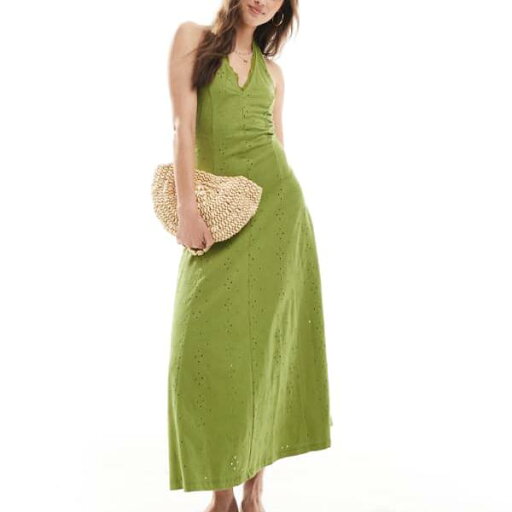 エイソス ASOS asos ASOS DESIGN ブロデリーホルターミディドレス(オリーブ) ワンピース レディース 女性 インポートブランド 小さいサイズから大きいサイズまで エイソス ASOS asos ASOS DESIGN ブロデリーホルターミディドレス(オリーブ) ワンピース レディース 女性 インポートブランド 小さいサイズから大きいサイズまで