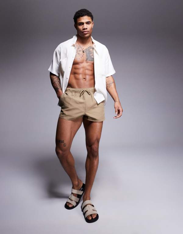 エイソス ASOS asos ASOS DESIGN スイムショーツ スーパーショート丈 ストーン 水着 メンズ 男性 インポートブランド 小さいサイズから大きいサイズまで