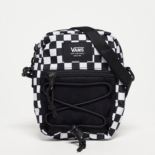 ヴァンズ Vans VANS バンズ Vans ベイル フライト ショルダー バッグ、ブラック チェッカーボード バック 鞄 メンズ 男性 インポートブランド