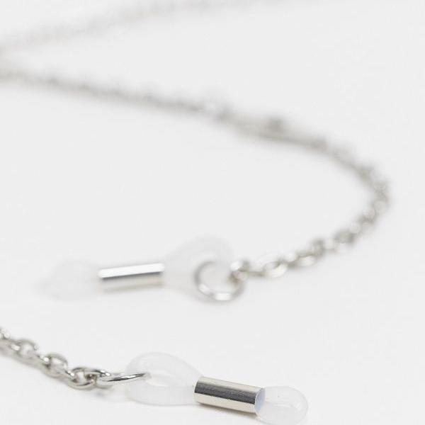 エイソス ASOS asos シルバートーンのクラスプディテールが施されたASOSDESIGNサングラスチェーン アクセサリー メンズ 男性 インポートブランド