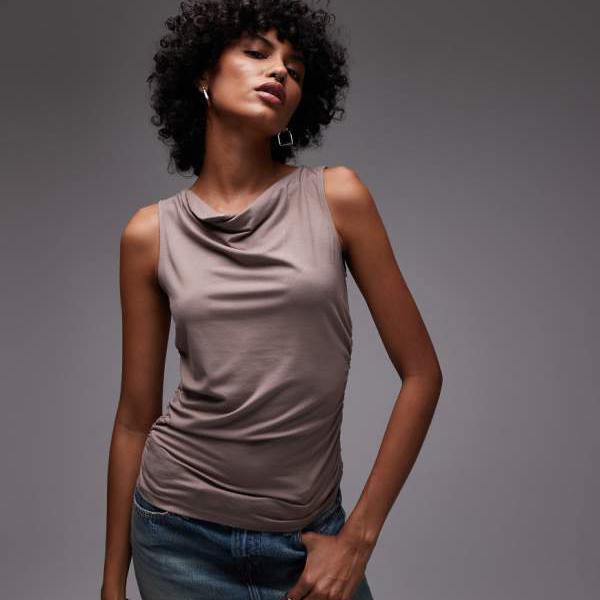 リーバイス Levi's リーバイス クレア ルーシュ カウル タンクトップ（トープ） トップス レディース ..