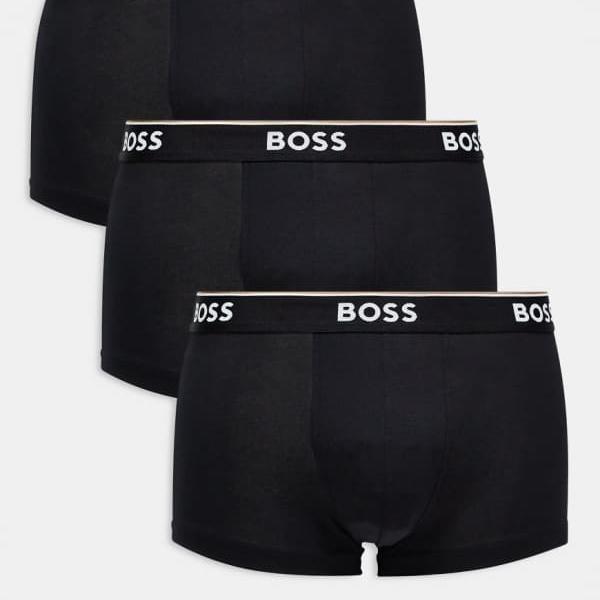 ボス ボディウェア パワートランクス 3枚組（ブラック） アンダーウェア 下着 メンズ 男性 インポート..