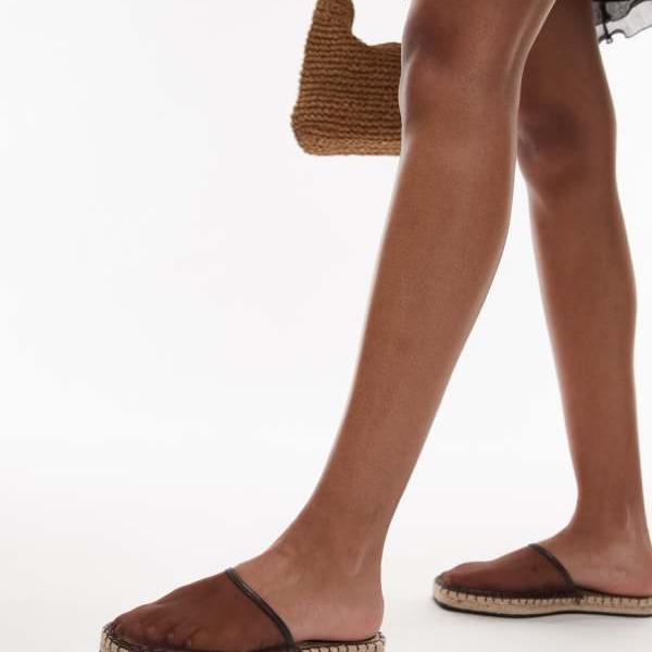 トップショップ Topshop TOPSHOP トップショップのハリー エスパドリーユ ミュール（チョコレート） 靴..