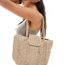 ネイティブユース Native Youth ネイティブユースのトップフラップラフィアショルダーバッグ(ナチュラル) 鞄 レディース 女性 インポートブランド(4)