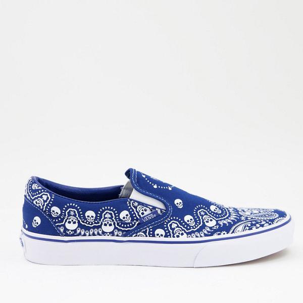 ヴァンズ Vans VANS バンズ Vans Slip-OnBandanaトレーナー（ブルー） 靴 メンズ 男性 インポートブランド 小さいサイズから大きいサイズまで