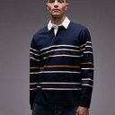 リーバイス Levi's リーバイス ユニオン トーナル ロゴ ストライプ ラグビー ポロ(ネイビー) トップス メンズ 男性 インポートブランド 小さいサイズから大きいサイズまで