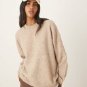 エイソス ASOS asos ASOS DESIGN ロングライン クルーネック ジャンパー(ライ麦) トップス レディース 女性 インポートブランド 小さいサイズから大きいサイズまで(4)