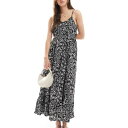 ヴェロモーダ Vero Moda ヴェロモーダのブラックのフローラル柄イージーキャミアンクルドレス ワンピース レディース 女性 インポートブランド 小さいサイズから大きいサイズまで(4)