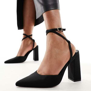 エイソス ASOS asos ASOS DESIGN ペイジ ハイブロックヒール(ブラック) 靴 レディース 女性 インポートブランド 小さいサイズから大きいサイズまで