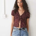 リクレイムドヴィンテージ Reclaimed Vintage ペイズリー柄のヴィンテージタイフロントVネックトップス トップス レディース 女性 インポートブラ...