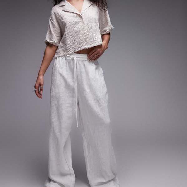 トップショップ Topshop TOPSHOP トップショップのカジュアルなチーズクロスのプルオンパ