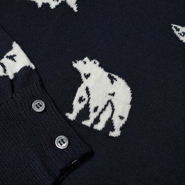 トム ブラウン THOM BROWNE トムブラウンベア&サーモンインターシャクルーニット トップス メンズ 男性 インポートブランド 小さいサイズから大きいサイズまで