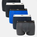 ボス ボディウェア エッセンシャル ボクサーブリーフ 5枚セット(ブルー、ブラック、グレー) 下着 メンズ 男性 インポートブランド 小さいサイズから大きいサイ...