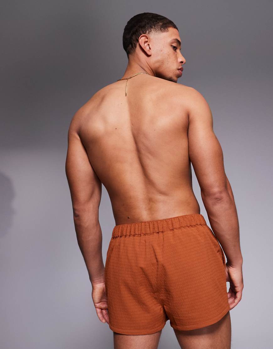 エイソス ASOS asos ASOS DESIGN スーパーショート丈 スイムショーツ（オレンジ） 水着 メンズ 男性 インポートブランド 小さいサイズから大きいサイズまで