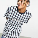 ニューエラ New Era NEW ERA ニューエラニューヨークヤンキースヘリテージオーバーサイズストライプTシャツ(ブルー) トップス メンズ 男性 インポートブランド 小さいサイズから大きいサイズまで
