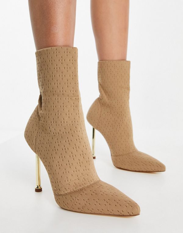シミ SIMMI Simmi London Simmi LondonShaeソックスブーツゴールドヒールベージュ 靴 レディース 女性 インポートブランド 小さいサイズから大きいサイズまで