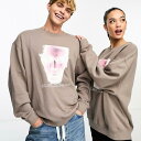 ウィークデイ Weekday ASOS 限定のモール製 Weekday ユニセックス オーバーサイズ グラフィック スウェットシャツ トップス レディース 女性 インポートブランド 小さいサイズから大きいサイズまで