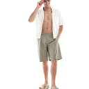 エイソス ASOS asos ASOS DESIGN ロング丈スイムショーツ(セージ) 水着 メンズ 男性 インポートブランド 小さいサイズから大きいサイズまで