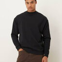 エイソス ASOS asos ASOS DESIGN スウェットシャツ(ブラック) トップス メンズ 男性 インポートブランド 小さいサイズから大きいサイズまで