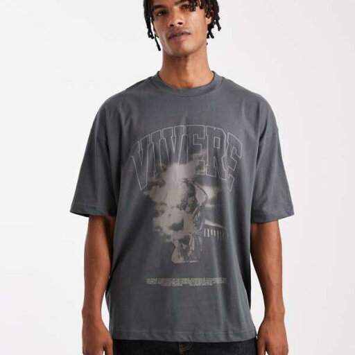 エイソス ASOS asos ASOS DESIGNのルネッサンスグラフィックが入ったチャコールのオーバーサイズTシャツ トップス メンズ 男性 インポートブランド 小さいサイズから大きいサイズまで エイソス ASOS asos ASOS DESIGNのルネッサンスグラフィックが入ったチャコールのオーバーサイズTシャツ トップス メンズ 男性 インポートブランド 小さいサイズから大きいサイズまで