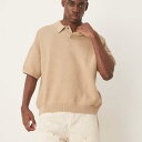エイソス ASOS asos ASOS DESIGN オーバーサイズ ボックスフィット テクスチャニットポロ(ベージュ) トップス メンズ 男性 インポートブランド 小さいサイズから大きいサイズまで