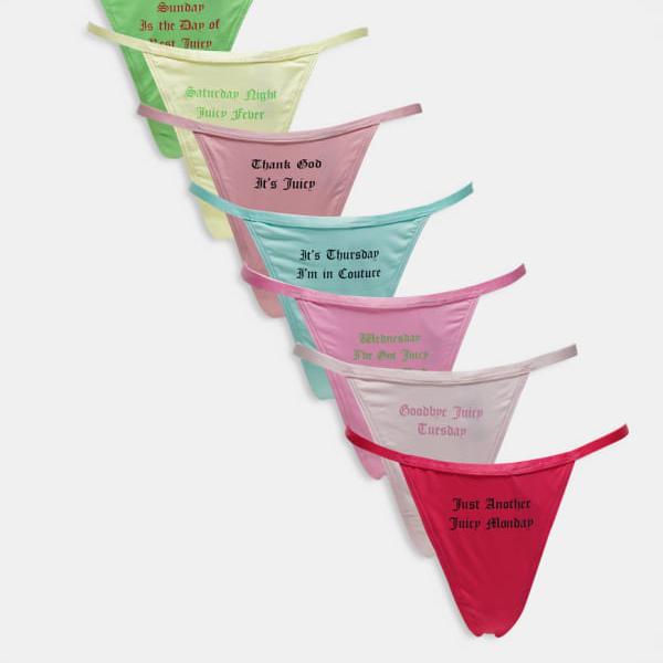 ジューシークチュール Juicy Couture ジューシークチュール 7枚組 ウィークデイTバック マルチカラー 下着 レディース 女性 インポートブランド ...