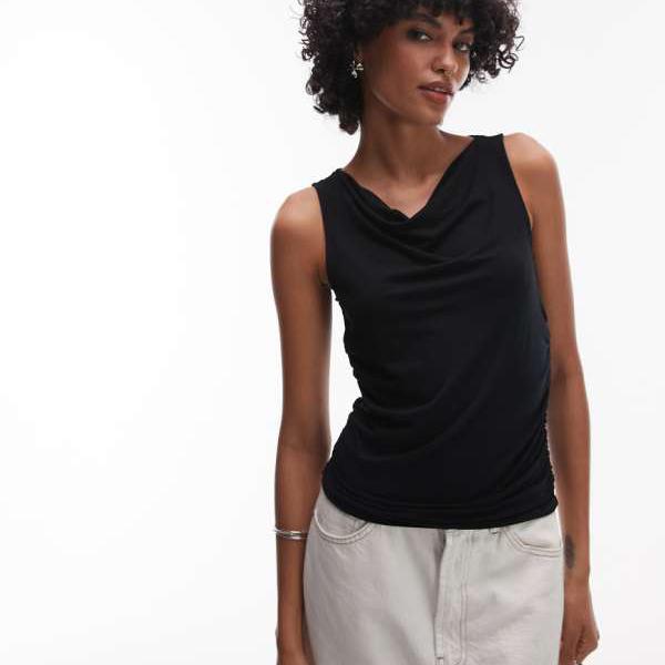 リーバイス Levi's リーバイス クレア ルーシュ カウル タンクトップ（ブラック） トップス レディース..